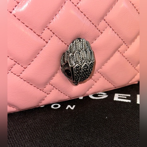 Kurt Geiger London Small Kensington Quilted Pink Leather Camera Bag - Picture 4 of 12